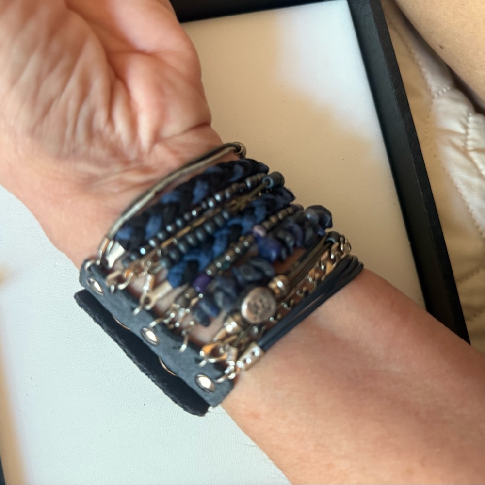 Leather Multi-Strand Cuff - Picture 4 of 5